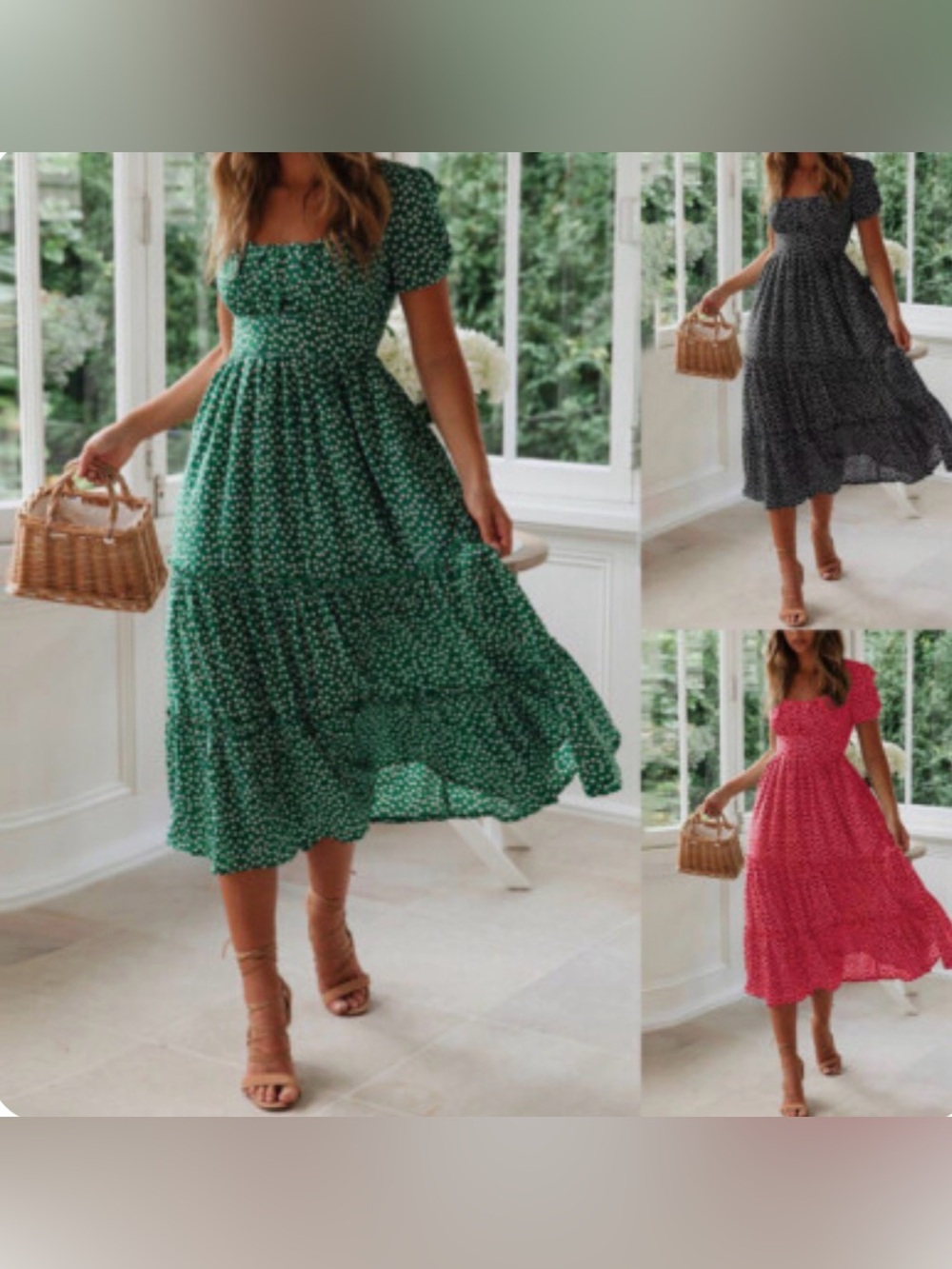 Max Studio Pink Smocked Tiered Dress - Picture 3 of 3
